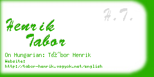 henrik tabor business card